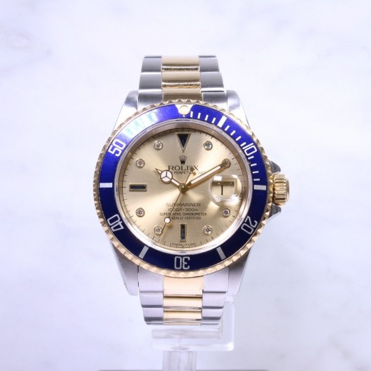 Rolex Submariner Steel & Gold 'Serti' Dial 16613