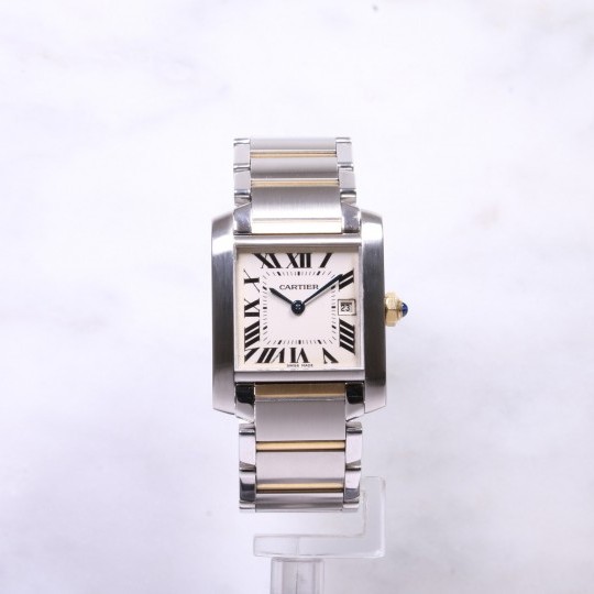 Midsize Cartier Tank Francaise Steel & Gold W51012Q4