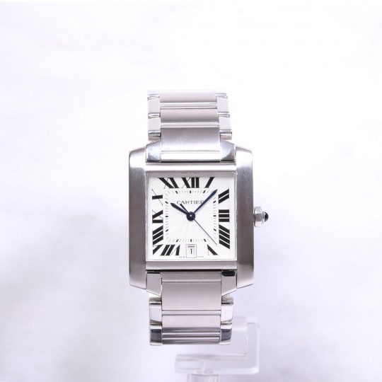 Large Cartier Tank Francaise Steel Watch W51002Q3