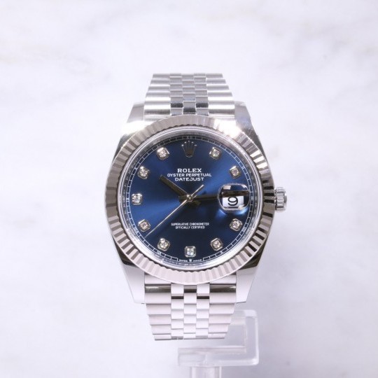 Unworn Rolex Datejust 41mm Blue Diamond Dial 126334