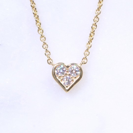 Diamond Heart Necklace 18y 0.19ct