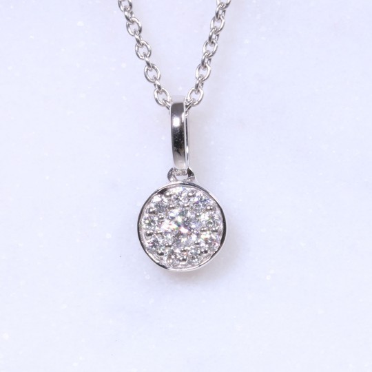 Diamond Round Cluster Pendant