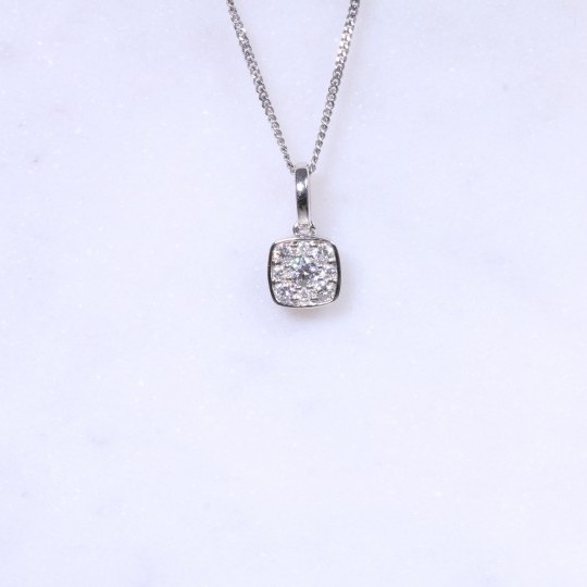 Diamond Square Cluster Pendant