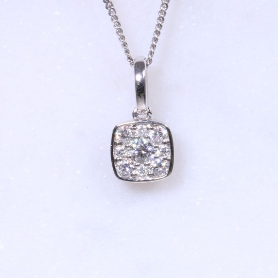 Diamond Square Cluster Pendant