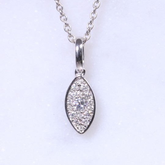 Diamond Marquise Cluster Pendant