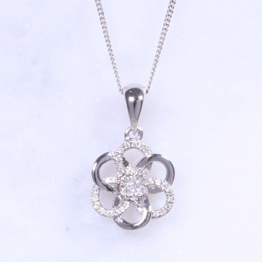 Diamond Swirl Pendant