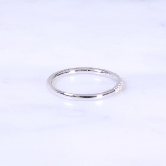 Micro Claw Set Diamond Half Eternity Ring 1.8mm