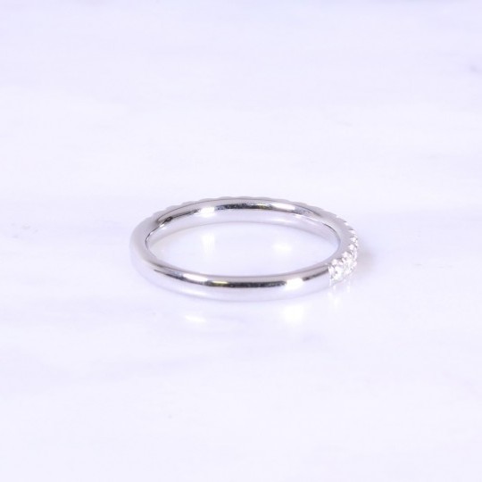 Micro Claw Set Diamond Half Eternity Ring 2.5mm