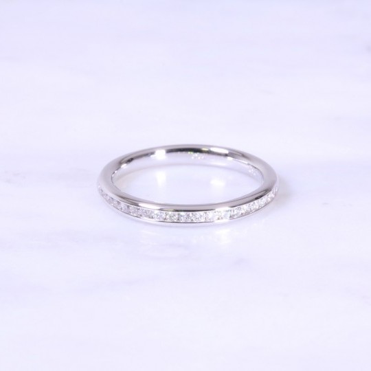 Channel Set Diamond Half Eternity Ring 2.5mm