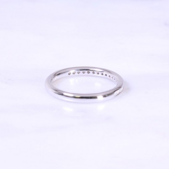 Channel Set Diamond Half Eternity Ring 2.5mm