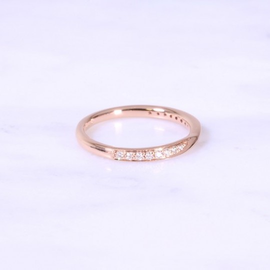 Rose Gold Twist Diamond Eternity Ring