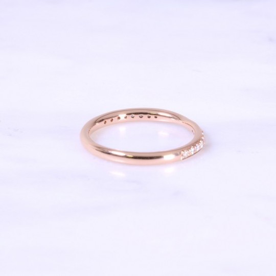 Rose Gold Twist Diamond Eternity Ring