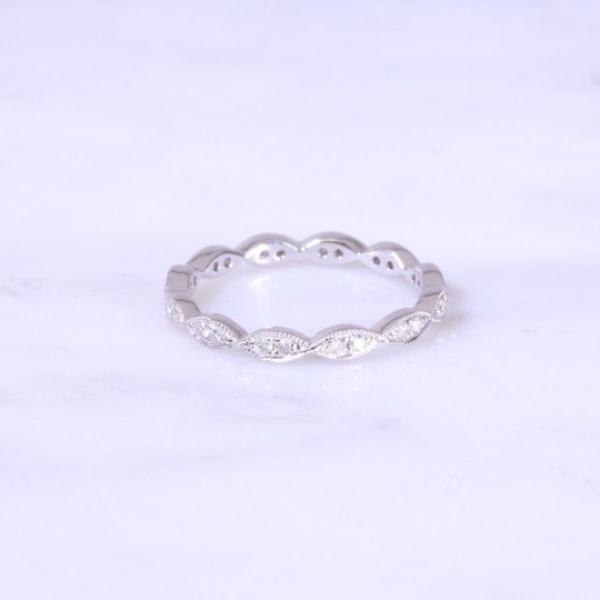 Marquise Design Full Diamond Eternity Ring