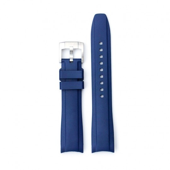 Yacht-Master 2 Everest Curved End Blue Rubber Strap With Tang Buckle