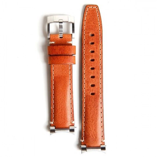 Everest Steel End Leather Strap in Tan