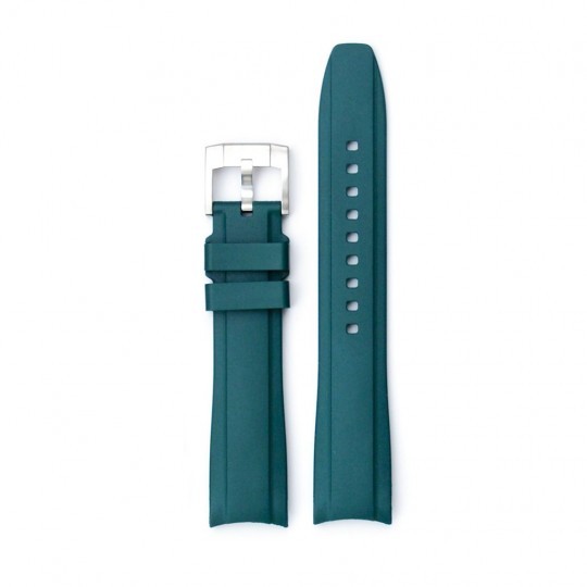 Everest Curved End Green Rubber Strap With Tang Buckle