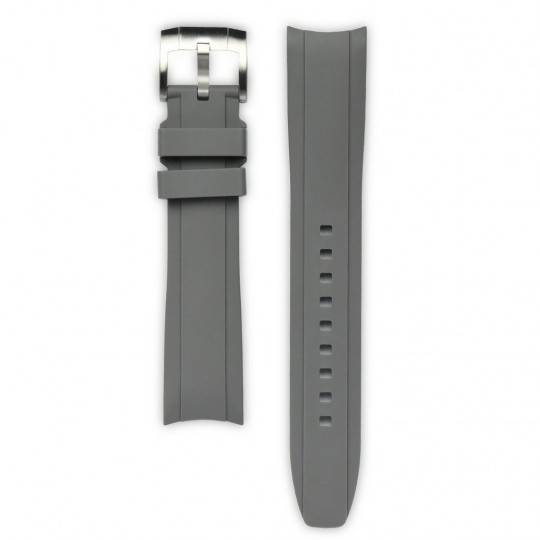 Everest Curved End Grey Rubber With Tang Buckle