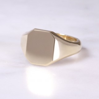 9ct Yellow Gold Octagonal Signet Ring