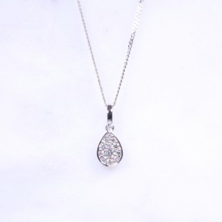 Diamond Pear Cluster Pendant