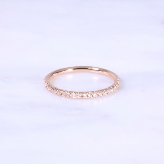 Micro Claw Set Diamond Half Eternity Ring 1.8mm