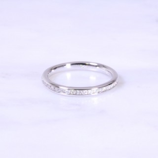 Channel Set Diamond Half Eternity Ring 2.5mm