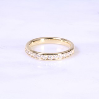 Channel Set Diamond Half Eternity Ring 3.5mm