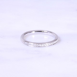 Grain Set Diamond Half Eternity Ring